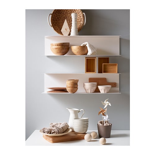 [IKEA/イケア/通販]BOTKYRKA ボッシルカ ウォールシェルフ, ホワイト【北欧・ラック】[D](a)(20279732)
