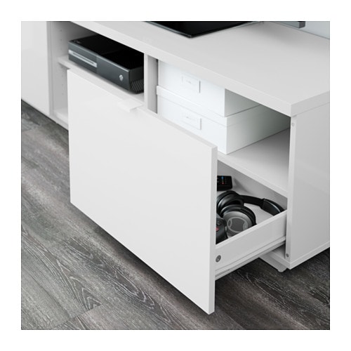 [IKEA/イケア/通販]BYAS ビーオース テレビ台, ハイグロス ホワイト[JJ](c)(00352573)