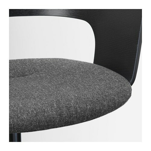 【IKEA/イケア/通販】FJamp;Auml;LLBERGETフィェルベルゲット会議用チェア,ブラックステインアッシュ材突き板,グンナレドダークグレー(60396418)