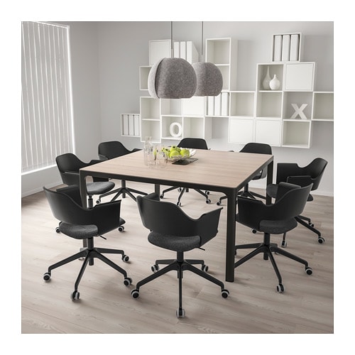 【IKEA/イケア/通販】FJamp;Auml;LLBERGETフィェルベルゲット会議用チェア,ブラックステインアッシュ材突き板,グンナレドダークグレー(60396418)