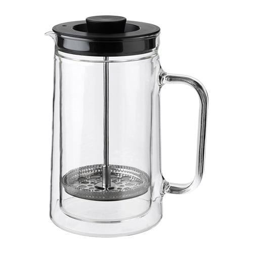 【IKEA/イケア/通販】EGENTLIGエーゲントリグコーヒー/ティーメーカー,ダブルウォール,クリアガラス(e)(50358978)