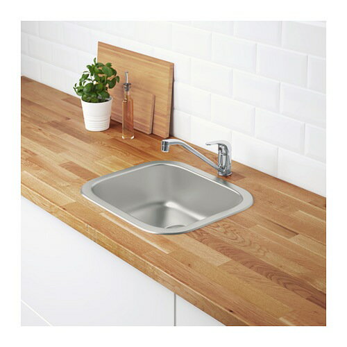 [IKEA/イケア/通販]FYNDIG フィーンディグ はめ込み式シンク 1ボウル, ステンレススチール[DC](a)(89158006)