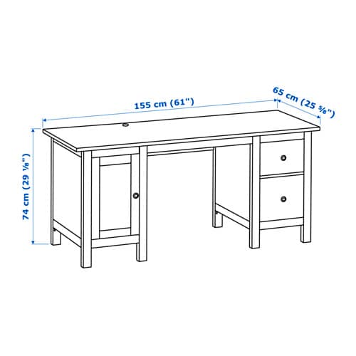 【IKEA/イケア/通販】HEMNESヘムネスデスク,ホワイトステイン(a)(30354207)