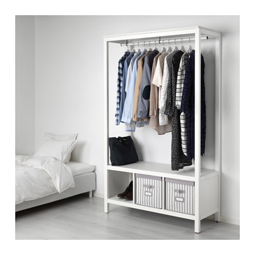 【IKEA/イケア/通販】HEMNESヘムネスオープンワードローブ,ホワイトステイン(a)(20379618)【代引不可商品】