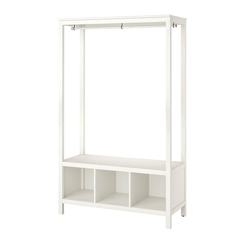 【IKEA/イケア/通販】HEMNESヘムネスオープンワードローブ,ホワイトステイン(a)(20379618)【代引不可商品】