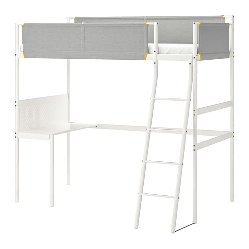 IKEA（イケア）『VITVAL ロフトベッドフレーム デスクトップ付き』