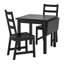 IKEA/イケア/通販 NORDVIKEN ノルドヴィーケン / NORDVIKEN ノルドヴィーケン テーブル＆チェア2脚, ブラック/ブラック 4 (a)(59305075)