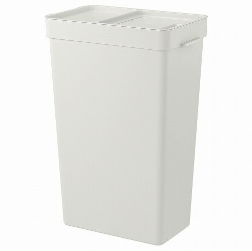 [IKEA/イケア/通販]HALLBAR ホルバル ふた付きゴミ箱, ライトグレー[DB](c)(30420207)