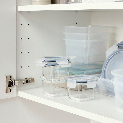 【IKEA/イケア/通販】IKEA365+保存容器ふた付き,正方形/ガラス,180ml(40444948)