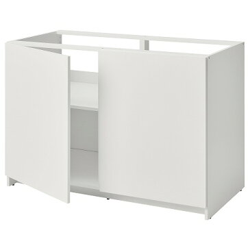 【IKEA/イケア/通販】KNOXHULT クノックスフルト ベースキャビネット扉付き, ホワイト, 120x85 cm (60502305)[FE]