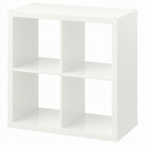 [IKEA/イケア/通販]KALLAX カラックス シェルフユニット, ハイグロス ホワイト【北欧・キャビネット・ディスプレイラック・オープンシェルフ】[E](d)(60471728)