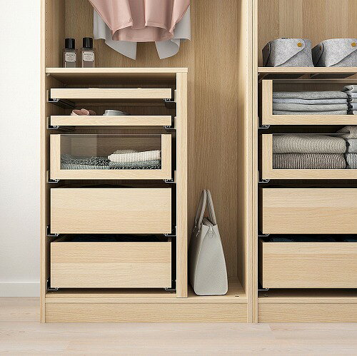 [IKEA/イケア/通販]KOMPLEMENT コムプレメント 引き出し ガラス前部付き, ホワイト...