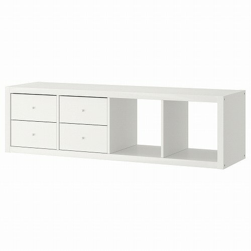 [IKEA/イケア/通販]KALLAX カラックス シェルフユニット インサート2個付き, ホワイト【北欧・キャビネット・ディスプレイラック・オープンシェルフ】[3](d)(59278294)