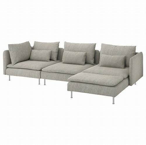 [IKEA/イケア/通販]SODERHAMN ソーデルハムン 4人掛けソファ, 寝椅子付き/ヴィーアルプ ベージュ/ブラウン[8](a)(79305828)のサムネイル