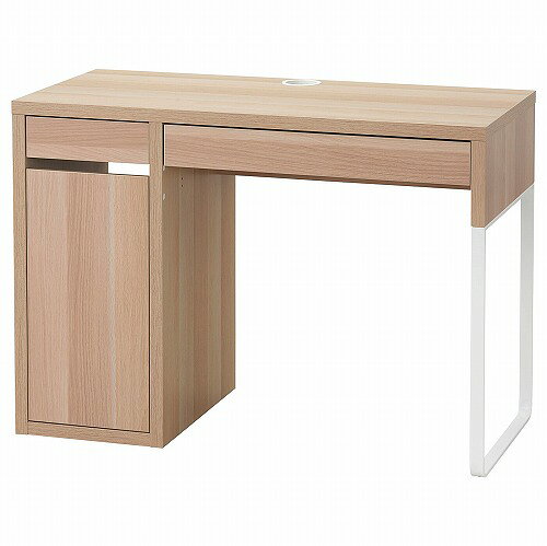 [IKEA/イケア/通販]MICKE ミッケ ワークステーション, ホワイトステインオーク調【北欧デザインのデスク。オフィス・パソコン・勉強机に。収納も選べる】[IH](d)(99395564) [2]