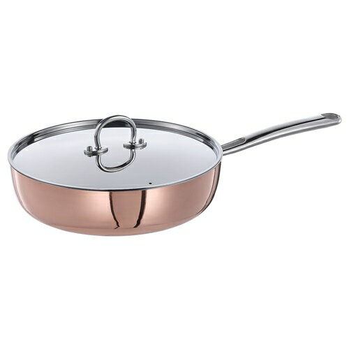 [IKEA/イケア/通販]FINMAT フィンマート ソテーパン ふた付, 銅/ステンレススチール[