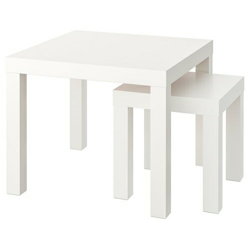 [IKEA/イケア/通販]LACK ラック ネストテーブル2点セット, ホワイト[ED](b)(79442726)