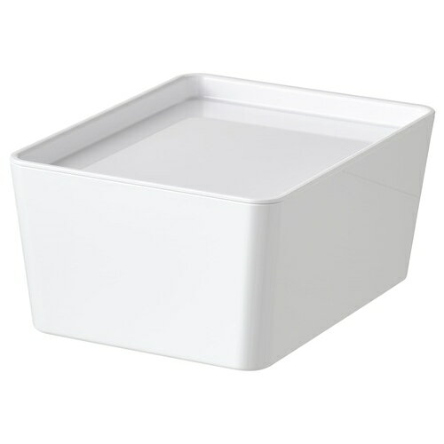 [IKEA/イケア/通販]KUGGIS クッギス ふた付きボックス, ホワイト[AA](c)(10485855)のサムネイル