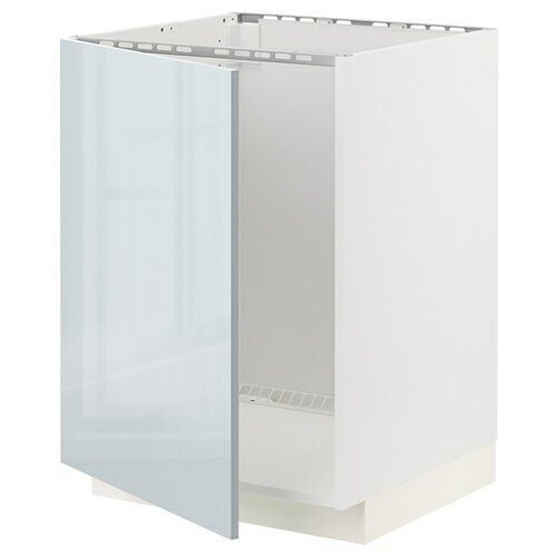 [IKEA/イケア/通販]METOD メトード ベースキャビネット シンク用, ホワイト/カッラルプ ライトグレーブ..