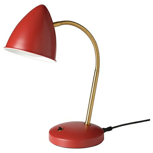 [IKEA/イケア/通販]ISNALEN イスノーレン LEDワークランプ, レッド/黄銅色[A](c)(70520016)