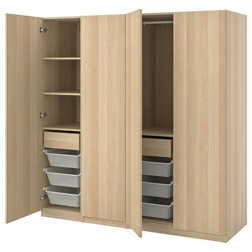 Rakuten - [IKEA/イケア/通販]PAX パックス / FORSAND フォルサンド ワードローブコンビネーション, ホワイトステインオーク調[27](a)(09418720)
