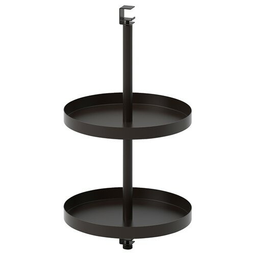 [IKEA/イケア/通販]ENHET エーンヘート 回転シェルフ, チャコール【北欧・ラック】[A](b)(20481772)(3)