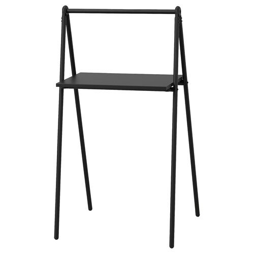 [IKEA/イケア/通販]BJORKASEN ビョルコーセン 折りたたみテーブル, ブラック[E](c)(20527336)