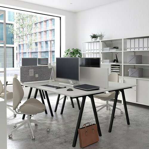 [IKEA/イケア/通販]TROTTEN トロッテン デスク, ホワイト/チャコール[KE](a)(19429563) [2]