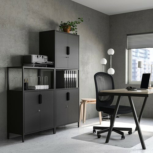 [IKEA/イケア/通販]TROTTEN トロッテン キャビネットコンビネーション, チャコール[3](a)(69429650) [2]