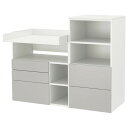【IKEA/イケア/通販】SMASTAD スモースタード / PLATSA プラッツァ おむつ替え台, ホワイト グレー/本棚付き[17](a)(89483919)