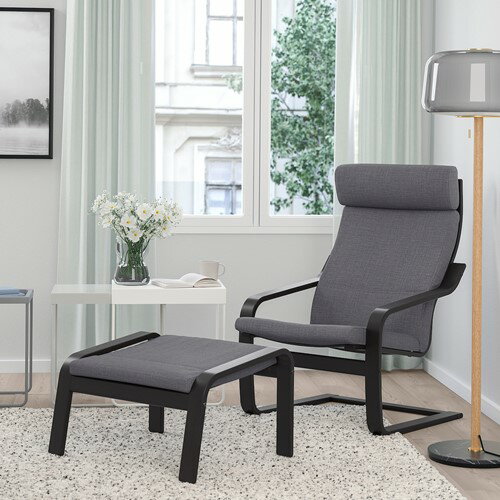 [IKEA//]POANG ݥ ѡʥåȥޥ, ֥å֥饦/եƥܡ 졼[4](d)(09484300)