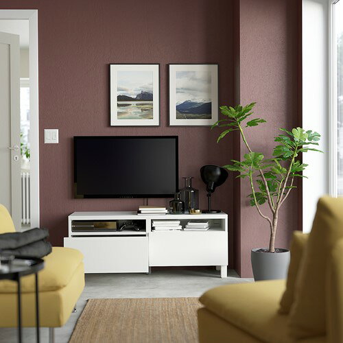 [IKEA/イケア/通販]BESTA ベストー テレビ台 引き出し付き, ホワイト/ラップヴィーケン/ストゥッバルプ ホワイト[12](a)(89399181)