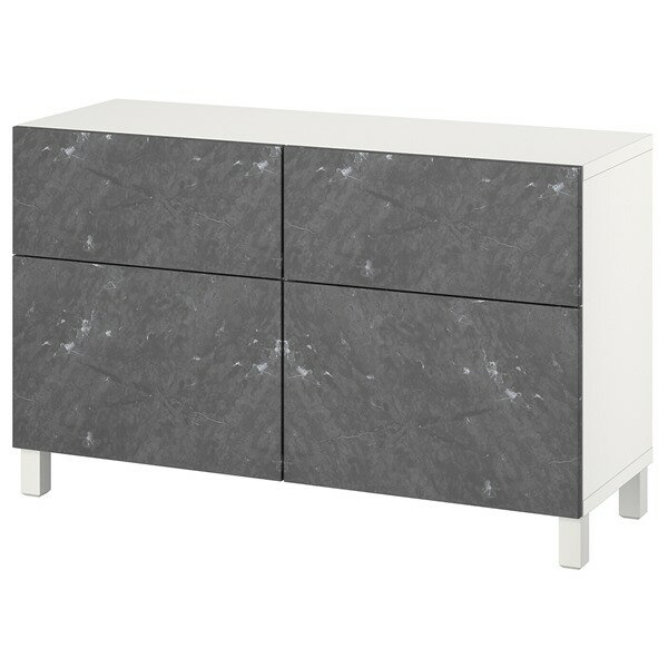 [IKEA/イケア/通販]BESTA ベストー 収納コンビネーション 扉/引き出し付き, ホワイト 