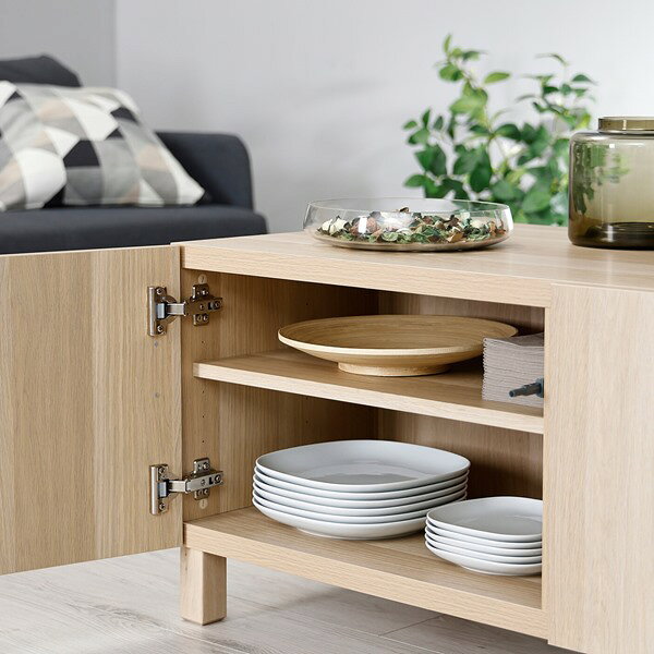 [IKEA/イケア/通販]BESTA ベストー コーヒーテーブル扉付, ホワイトステインオーク調/ラップヴィーケン/ストゥッバルプ ホワイトステインオーク調[11](a)(19509654) 3
