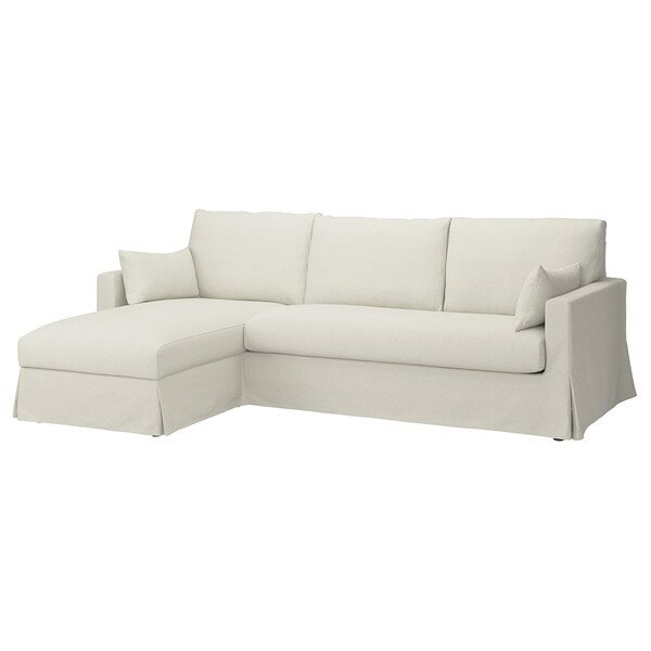[IKEA/イケア/通販]HYLTARP ヒルタルプ カバー（カバーのみ、本体は付属しません） 3人掛けソファ寝椅子左付き用, グランセル ナチュラル[D](a)(90548279)