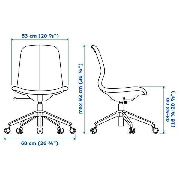 [IKEA/イケア/通販]LANGFJALL ロングフィェル 会議用チェア, グンナレド レッドオレンジ/ブラック[3](a)(39506065) 2