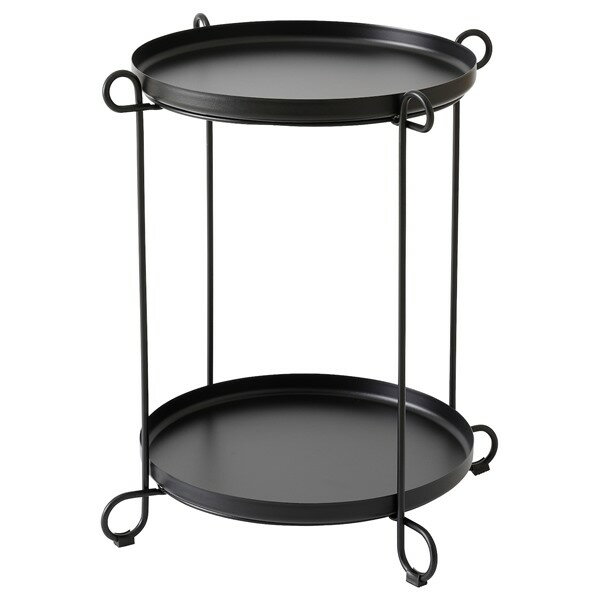 [IKEA/イケア/通販]LIVELYCKE リーヴェリッケ トレイテーブル, ブラック[D](c)