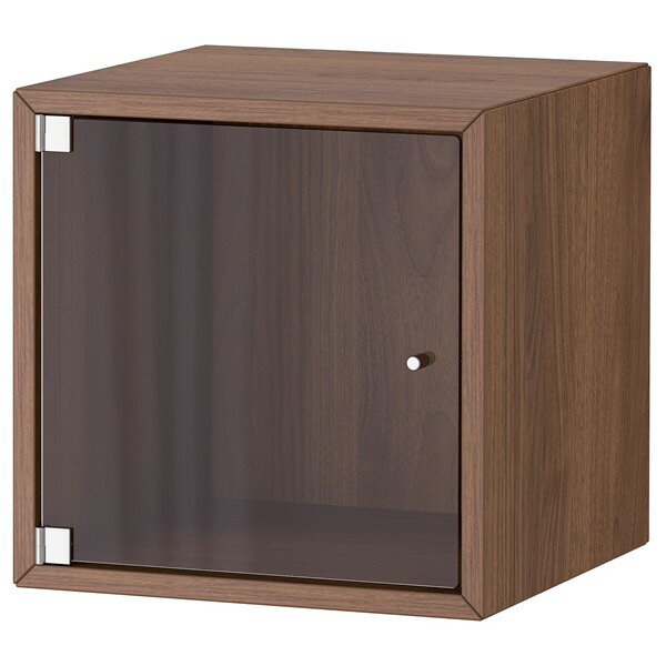 [IKEA/イケア/通販]EKET エーケト ウォールキャビネット ガラス扉付, ブラウン ウォールナット調[3](d)..
