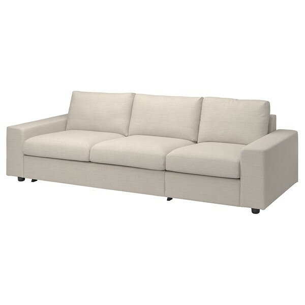 [IKEA/イケア/通販]VIMLE ヴィムレ カバー（カバーのみ、本体は付属しません） 3人掛けソファベッド用, ワイドアームレスト付き/グンナレド ベージュ[4](a)(69401118)