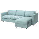 【IKEA/イケア/通販】VIMLE ヴィムレ カバー（カバーのみ、本体は付属しません） 3人掛けソファベッド寝椅子付き用, サクセマーラ ライトブルー[4](a)(09399364)