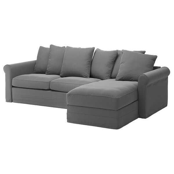 [IKEA/イケア/通販]GRONLID グローンリード カバー（カバーのみ、本体は付属しません） 3人掛けソファベッド寝椅子付き用, ジュンゲン ミディアムグレー[4](a)(69409096)