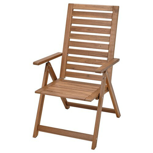 [IKEA/イケア/通販]NAMMARO ネッマロー リクライニングチェア 屋外用, 折りたたみ式 ライトブラウンステイン[D](a)(60510353)