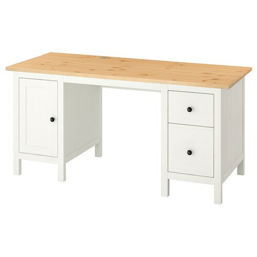 [IKEA/イケア/通販]HEMNES ヘムネス デスク, ホワイトステイン/ライトブラウン[GJ](a)(90535045)