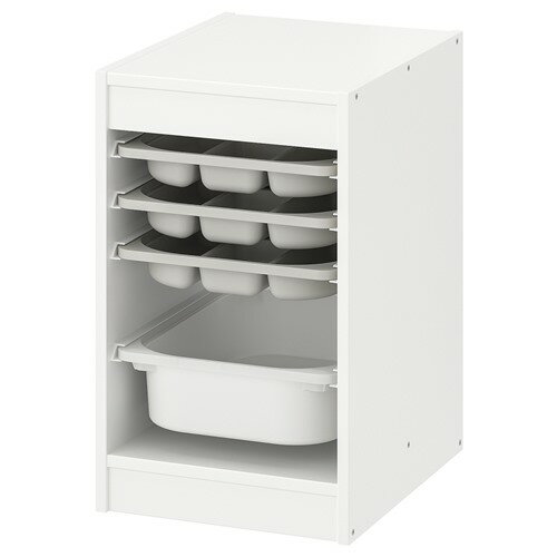 [IKEA/イケア/通販]TROFAST トロファスト 収納コンビネーション ボックス/トレイ付, ホワイト グレー/ホワイト[5](d)(19480448)