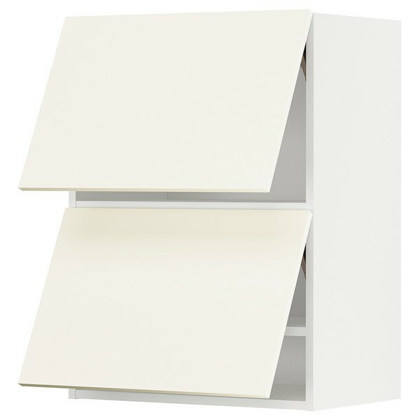 [IKEA/イケア/通販]METOD メトード ウォールキャビネット 横型 扉2枚付き プッシュオープン, ホワイト/ヴァルステナ ホワイト[6](a)(39506659)