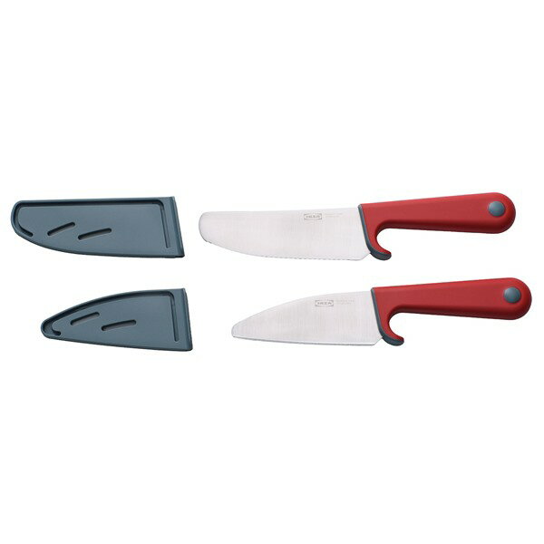 [IKEA/イケア/通販]SMABIT スモービット ナイフ2本セット, ライトターコイズ/ブライトレッド[A](c)(30557097)