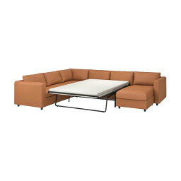 [IKEA/イケア/通販]VIMLE ヴィムレ 5人掛けコーナーソファベッド、寝椅子付き, グラン/ボームスタード ゴールデンブラウン[10](a)(49477374)