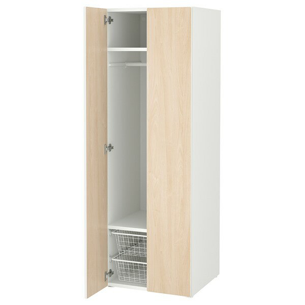 [IKEA/イケア/通販]SMASTAD スモースタード / PLATSA プラッツァ ワードローブ, ホワイト/バーチ[17](c)(89555708)