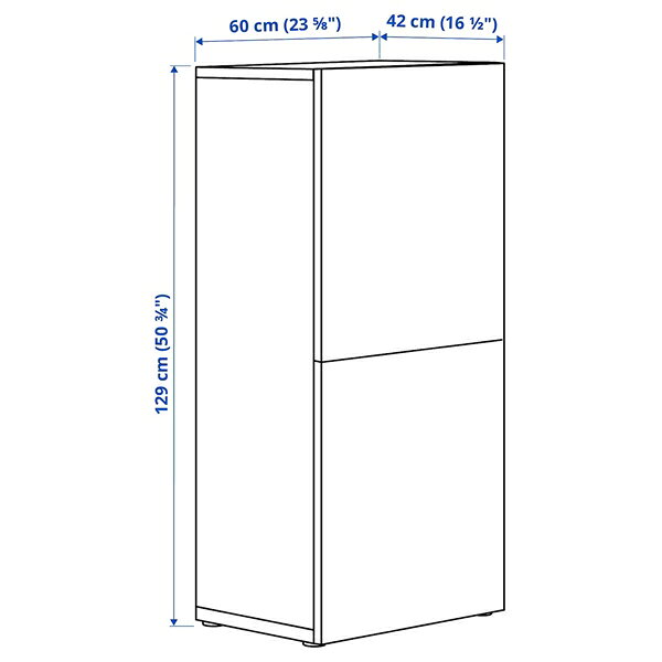 [IKEA/イケア/通販]BESTA ベストー シェルフユニット 扉付, ホワイトステインオー...