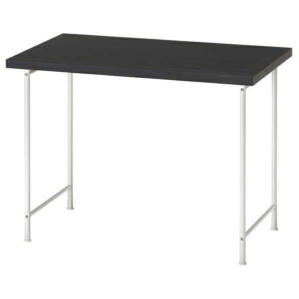 [IKEA/イケア/通販]LINNMON リンモン / SPAND スペンド デスク, ブラックブラウン/ホワイト[FC](a)(09563873)